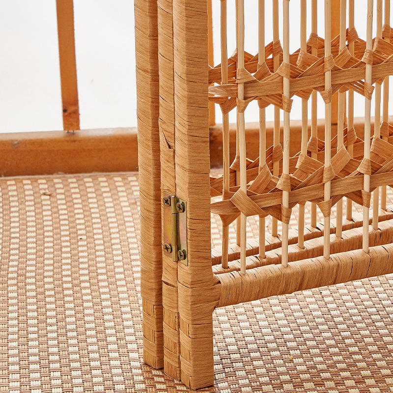Pantalla plegable de ratán bambú hecho a mano sala de estar partición pasillo pantalla plegable Interior antiguo cualquier pantalla móvil