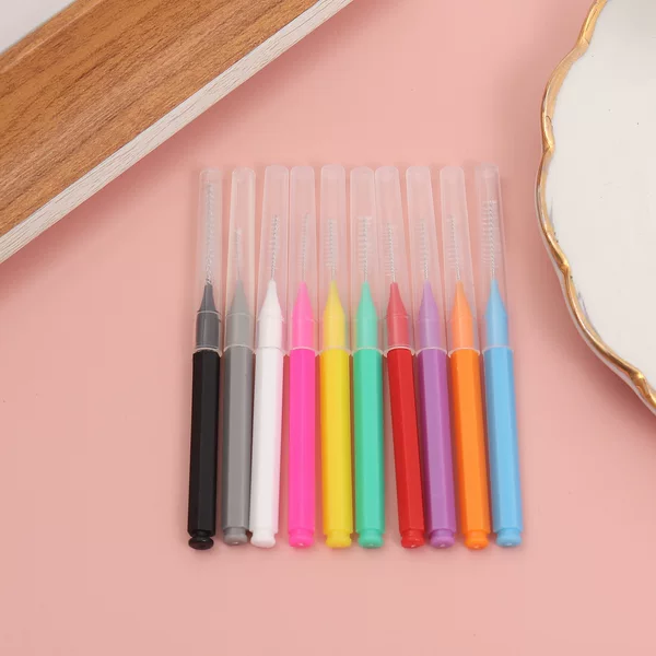 New Product in Stock Nylon Plastic Rod Makeup Eyelash Brush Eyebrow Brush Beauty Brush Beauty Brush Disposable Beauty Tools