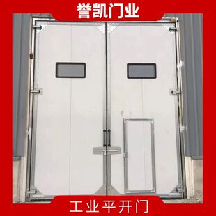 厂家批发工业平开门 车间仓库厂房保温大门 电动重型工业平开门-阿里巴巴