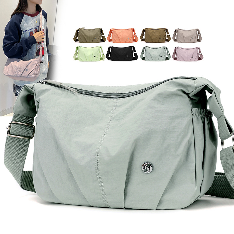 2025 봄 새로운 패션 다목적 여성의 어깨 Crossbody 가방 캐주얼 간단한 작은 사각형 가방 방수 나일론 가방