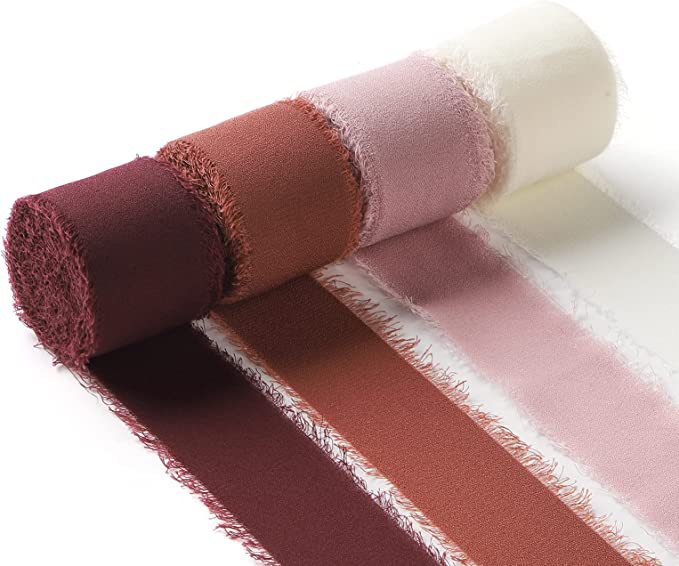 En stock venta al por mayor de gasa deshilachado cinta deshilachada boda tarjeta de felicitación arco decoración ramo de encaje de tela tira