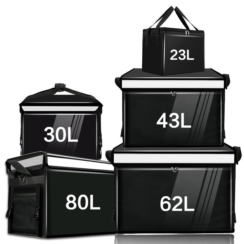 Caja de comida para llevar, caja de almacenamiento, tamaño de caja de entrega, equipo de jinete a prueba de agua, cabina comercial, envío en frío.