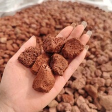 火山石颗粒园林造景鱼缸造景火山岩颗粒水处理滤料大块造景火山石