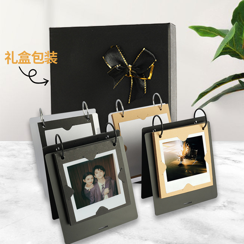 Creative Frosted Acrylic Polaroid Photo Album Display Frame in Gift Box, Large Capacity Photo Storage, Customizable