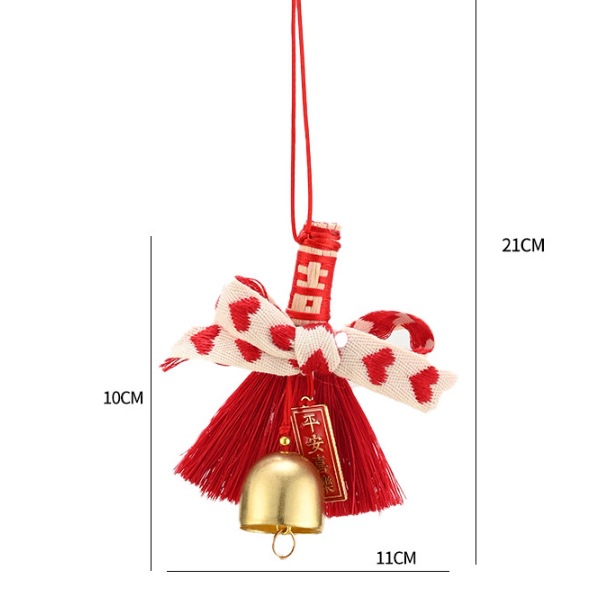 Fiesta del Dragón accesorios colgantes colgantes hechos a mano DIY material linterna de bambú cuerdas coloridas bolsas de incienso perfumadas escoba y coleta