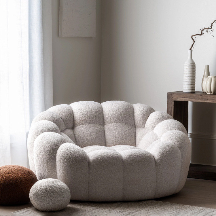 Diseño de arco ligero de lujo italiano burbuja Rocheburg arena perezosa moderna tienda de ropa minimalista sofá creativo de moda