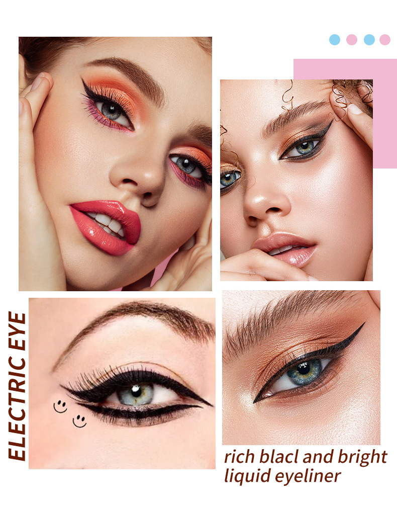 QIANXIU's best-selling liquid eyeliner from Europe and America is waterproof, sweat-proof and non-smudge. It dries quickly and forms black eyeliner in one stroke undefined