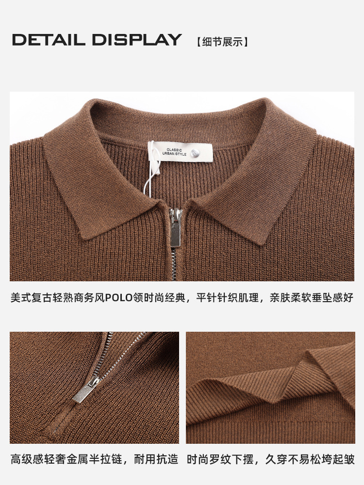 El dinero viejo hombre polo de punto de manga corta hombre de verano lujo ligero de alto nivel con tapa de negocios camiseta casual chaqueta de hombre