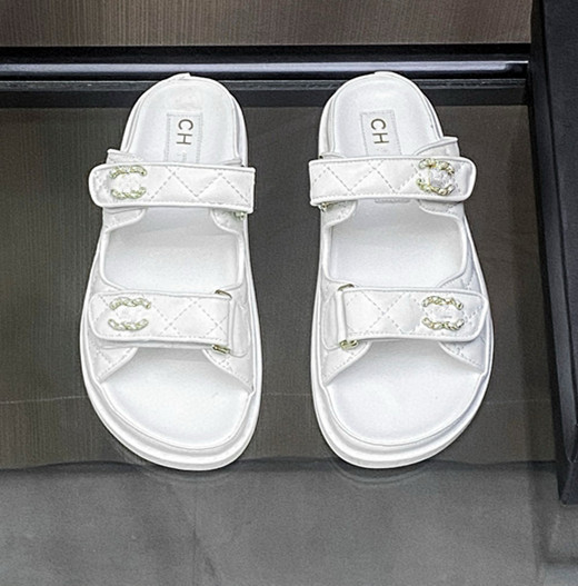 Xiaoxiang ベルクロハーフスリッパ 25 夏の新しい刺繍糸厚底スリッパ調節可能なバックルカジュアルアウターレディースシューズ|undefined