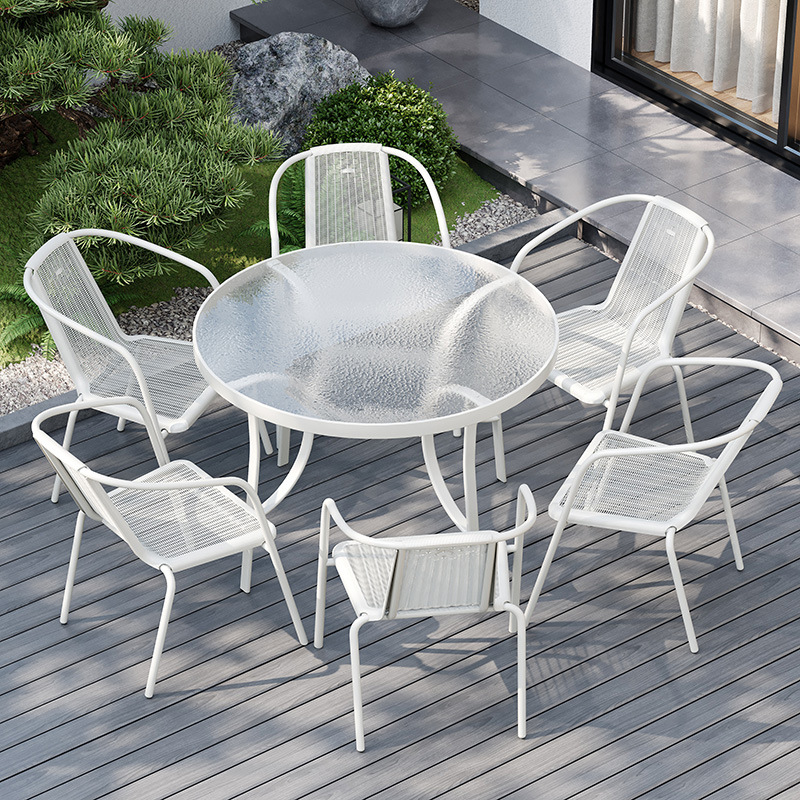 Mesas y sillas plegables de ocio al aire libre, balcones al aire libre, puestos al aire libre, jardín, patio, cafetería, tienda de té con leche, combinación de mesas y sillas
