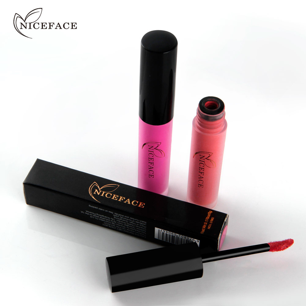 Niceface Matte Lippenstift, Wischfest & Mattierendes Orange_voghion.com