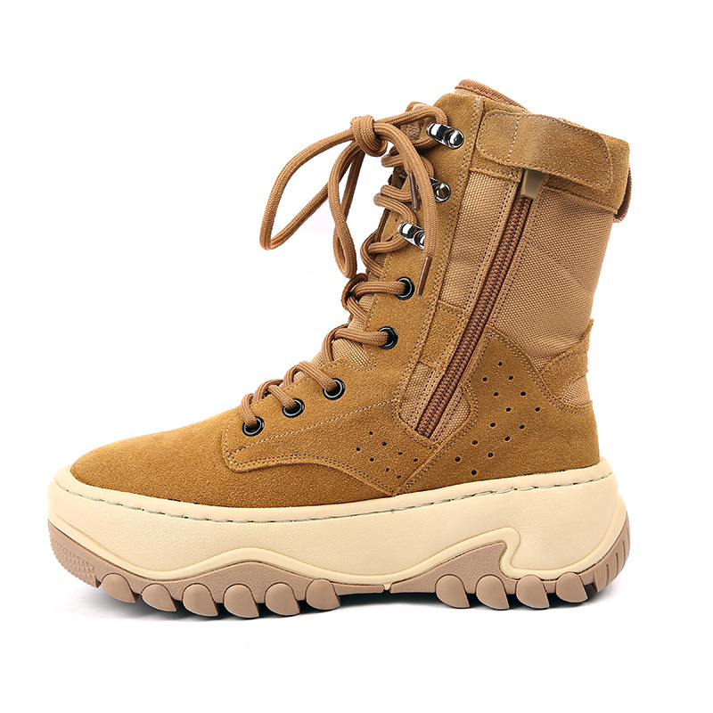 Herrskor Northeast Snökängor Vinter Damstövlar Äkta Läder och Päls Ull Varm Tjock Botten Halkfri Martinstövlar Plus Sammet_voghion.com