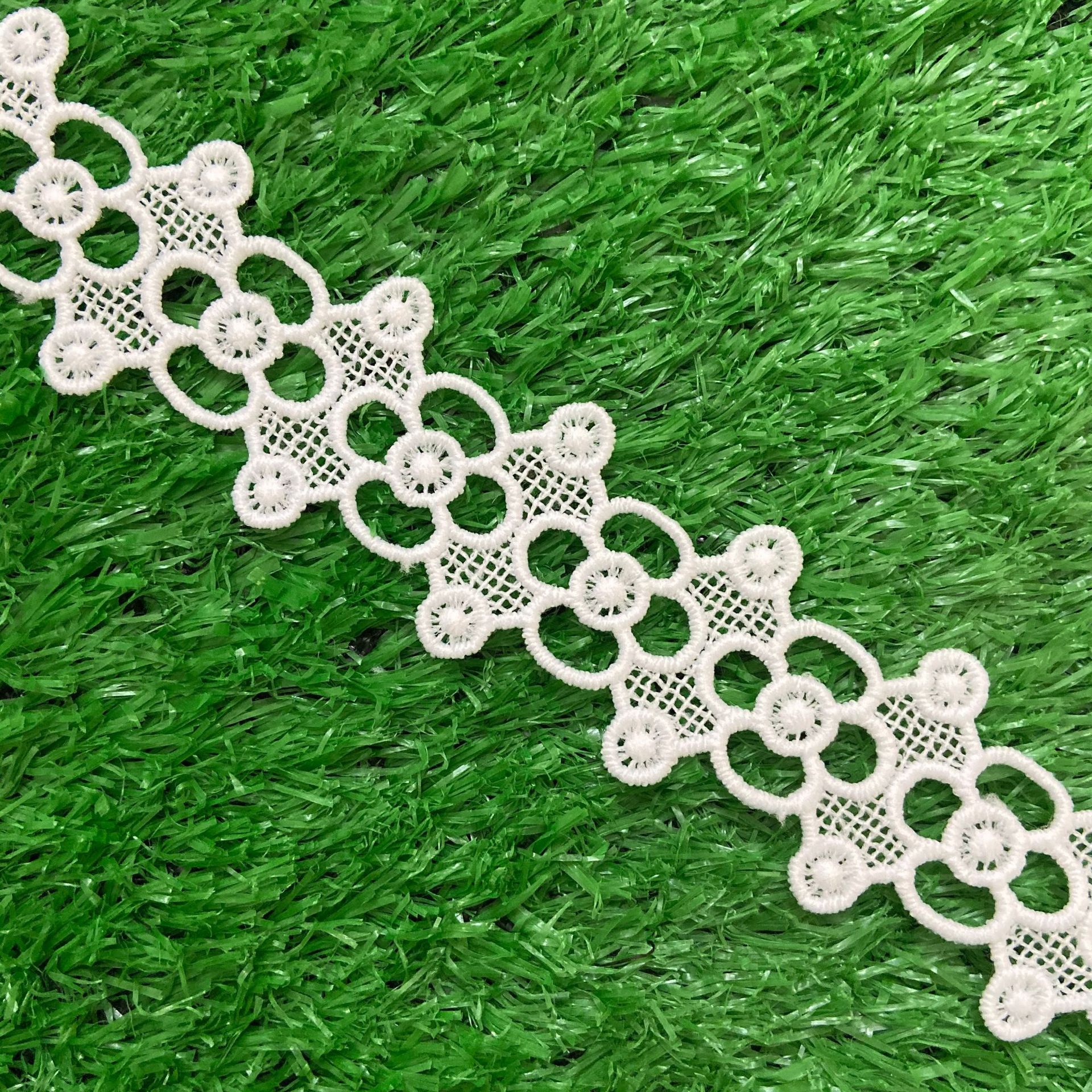 新款时尚优质花边 水溶牛奶丝花边 服装礼服童装家纺窗帘刺绣辅料