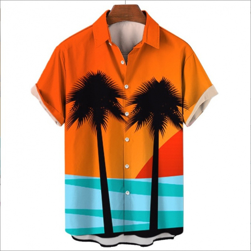 2024 New Cross-Border Foreign Trade Hot-Selling European and American Style Men's Summer 3D Printed Short-Sleeved Casual Shirt 2024 New Cross-Border Foreign Trade Hot-Selling European and American Style Men's Summer 3D Printed Short-Sleeved Casual Shirt