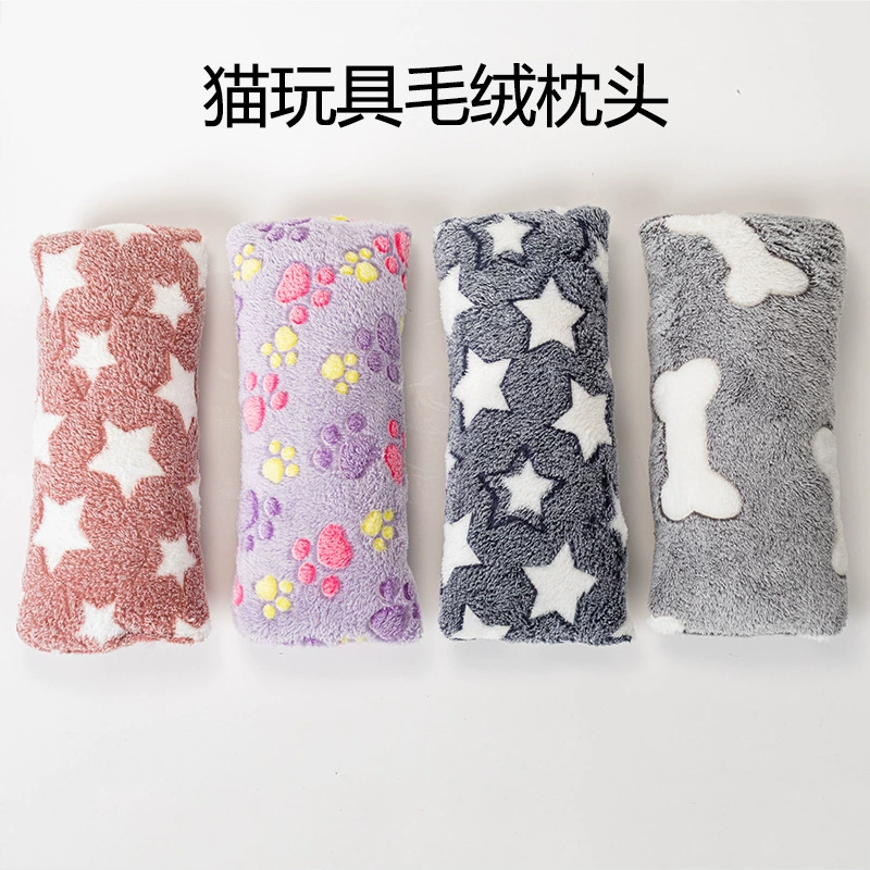 Подушка для кошек, товары для домашних животных, трансграничная плюшевая подушка, двусторонняя подушка из кораллового бархата, устойчивая к укусам игрушка для кошек