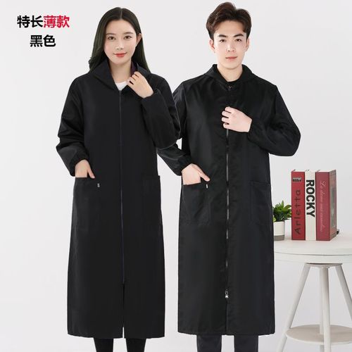 Long-sleeved overcoat workwear for adults, extended and lined, stain-resistant, for office, kitchen home use, outerwear, dropshipping