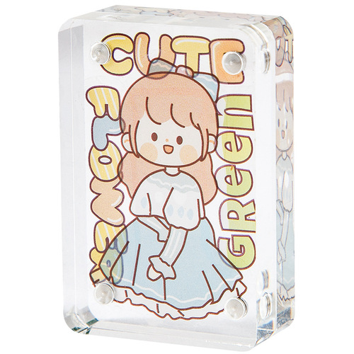 Guka mahjong diy small card brick transparent magnetic photo frame gugu mini guka brick magnetic guk disk guka brick