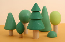 Bloques de construcción de madera grande del arco iris de los niños Jenga rompecabezas creativo Jenga adornos bebé educación temprana Juguetes Divertidos