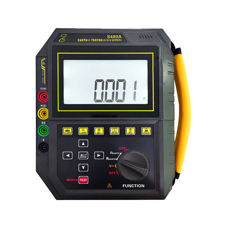 S480A接地电阻土壤电阻率测试仪防雷检测标准测试电流达20mA