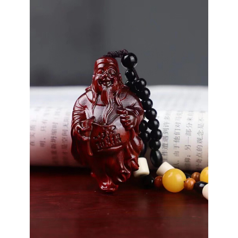 小葉の紫檀の木の彫刻の取っ手の件は金を招きます。|undefined