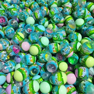 Oval egg twist ball 45*60mm two yuan twist machine dinosaur back car children assembled funny eggs wholesale