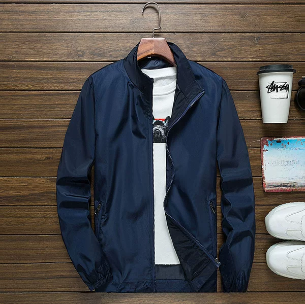 New Men's Coat Windbreaker Thin Korean Style Slim Trendy Spring and Autumn Casual Jacket Group Couple Coat