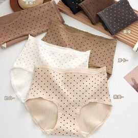 依3032棉螺纹中腰舒适柔软透气女士三角内裤