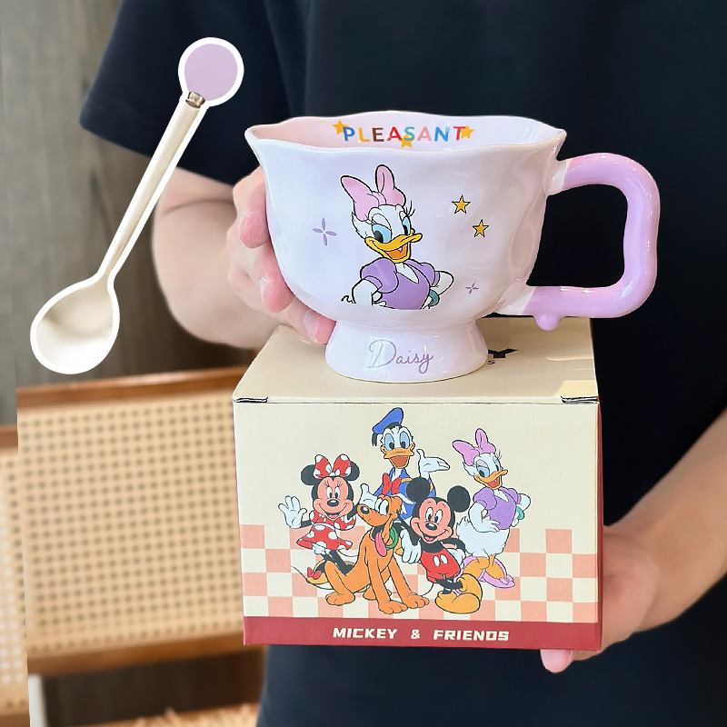 Mickey Mouse para niños tazas de agua casera tazas de desayuno de cerámica tazas lindas tazas de café de oficina dormitorio