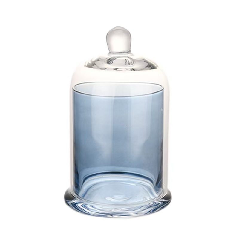 Cubierta para aromaterapia, vaso de almacenamiento moderno, vaso para velas, cubierta dorada DIY con forma de campana, vaso de vidrio, vaso difusor de cristal para velas, recipiente creativo.