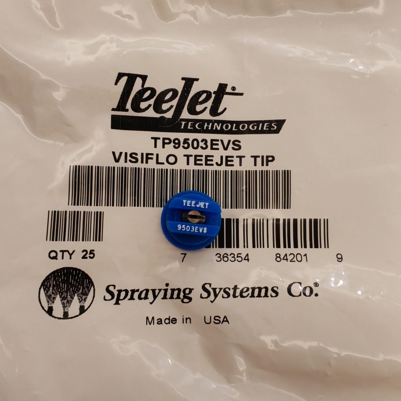 TP9503EVS均匀喷雾美国斯普瑞喷嘴TEEJET喷涂印染