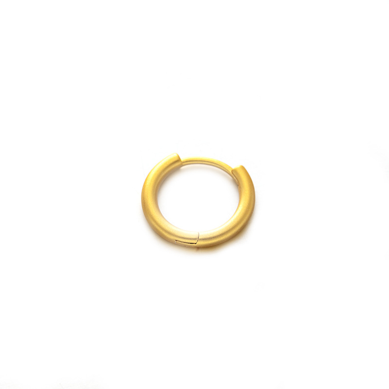 Transfronterizos retro alta sensación de latón chapado en oro delicado no desvanecerse simple nicho simple de estilo universal pendientes de orejas
