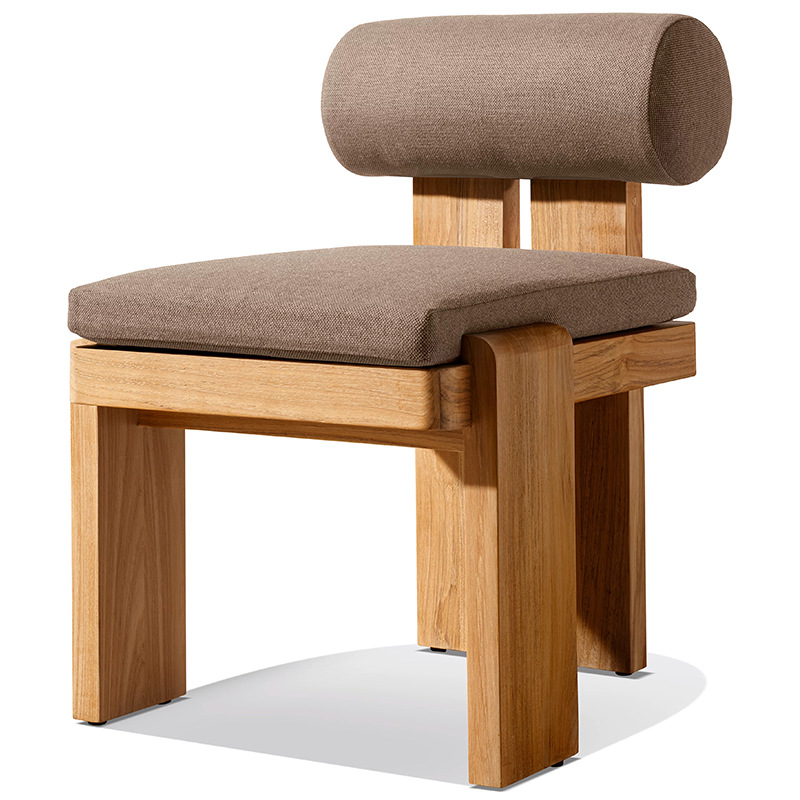 Mesa y silla de teca al aire libre patio villa impermeable hotel combinación de madera maciza mesa y silla al aire libre restaurante muebles de madera anticorrosivo