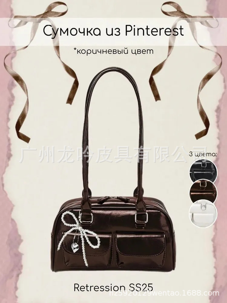 Women's Bags 2026 New Retro Academy Style Versatile Large Capacity Casual College Student Class & Commuter Shoulder Handbag - Thumbnail 6