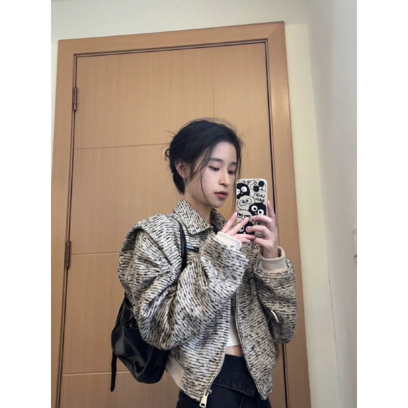 Осенняя дизайнерская куртка, ретро-бейсболная форма, стиль Chanel, коллекция 2023 года, высококлассная, тренд сезона