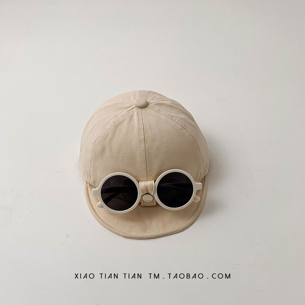 Sombrero de bebé, niño y niña, moda, nicho, gafas de todo fósforo, gorra de una pieza, sombrilla de verano para bebé, gorra de béisbol