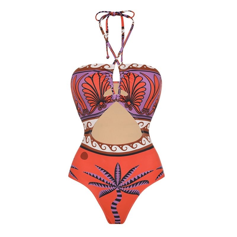 Women's Lady Bohemian Printing 2 Pieces Set One Piece Swimwear display picture 2