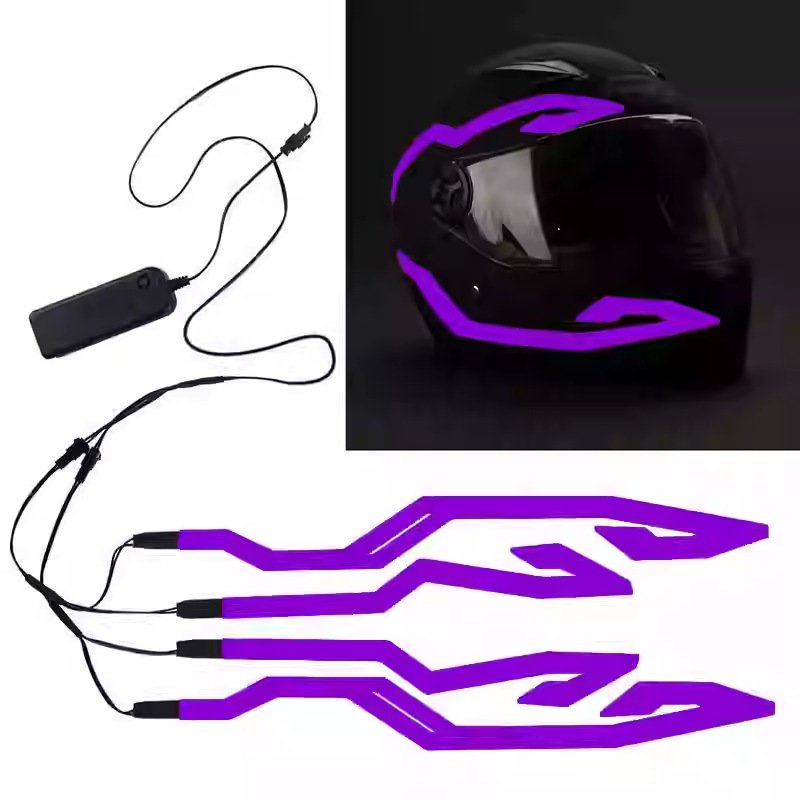 LED Helmet Light Strip EL Cold Light Strip Luminous Helmet Modified Motorcycle Night Light Strip