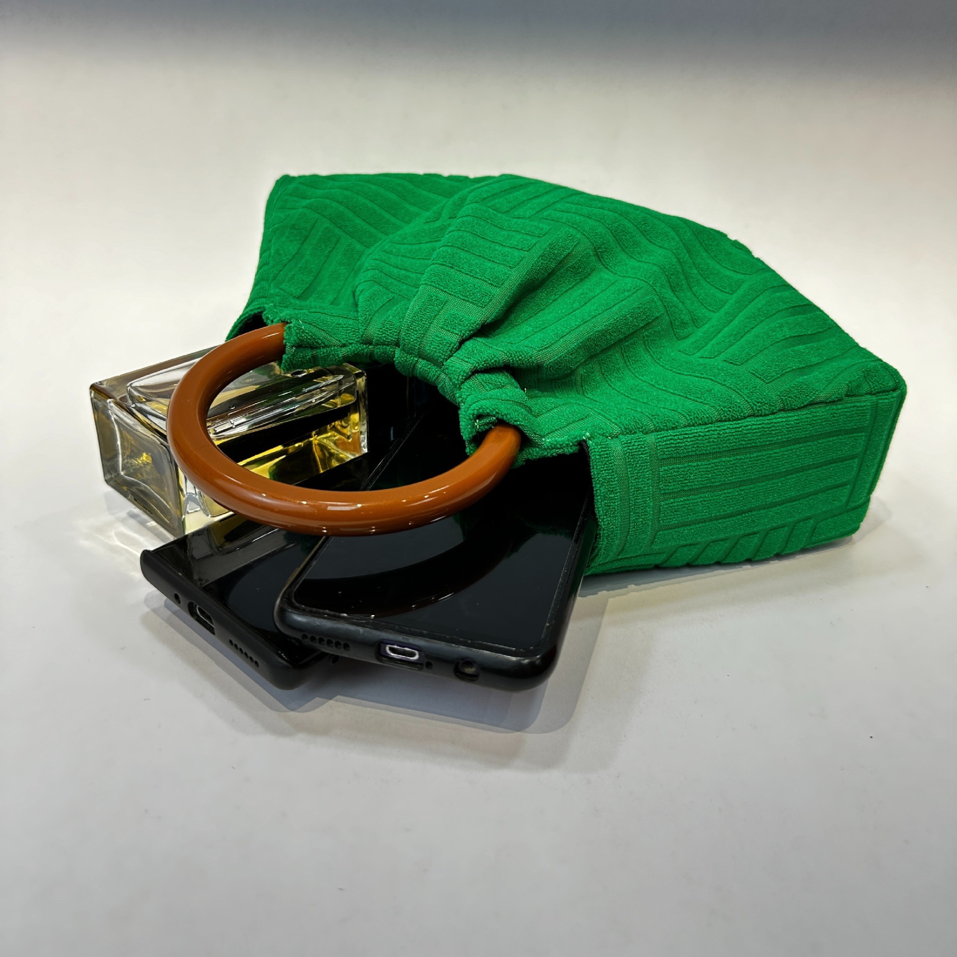 Evening Bag Bags Type Green Corduroy Solid Color Cloud Shape Evening Bags