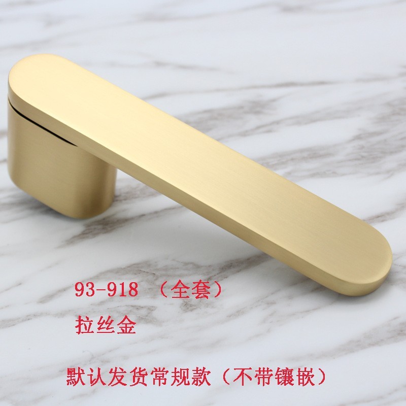 Cerradura de puerta ecológica minimalista italiana aleación de zinc manija puede personalizar el conjunto completo de cerradura de madera de absorción magnética universal