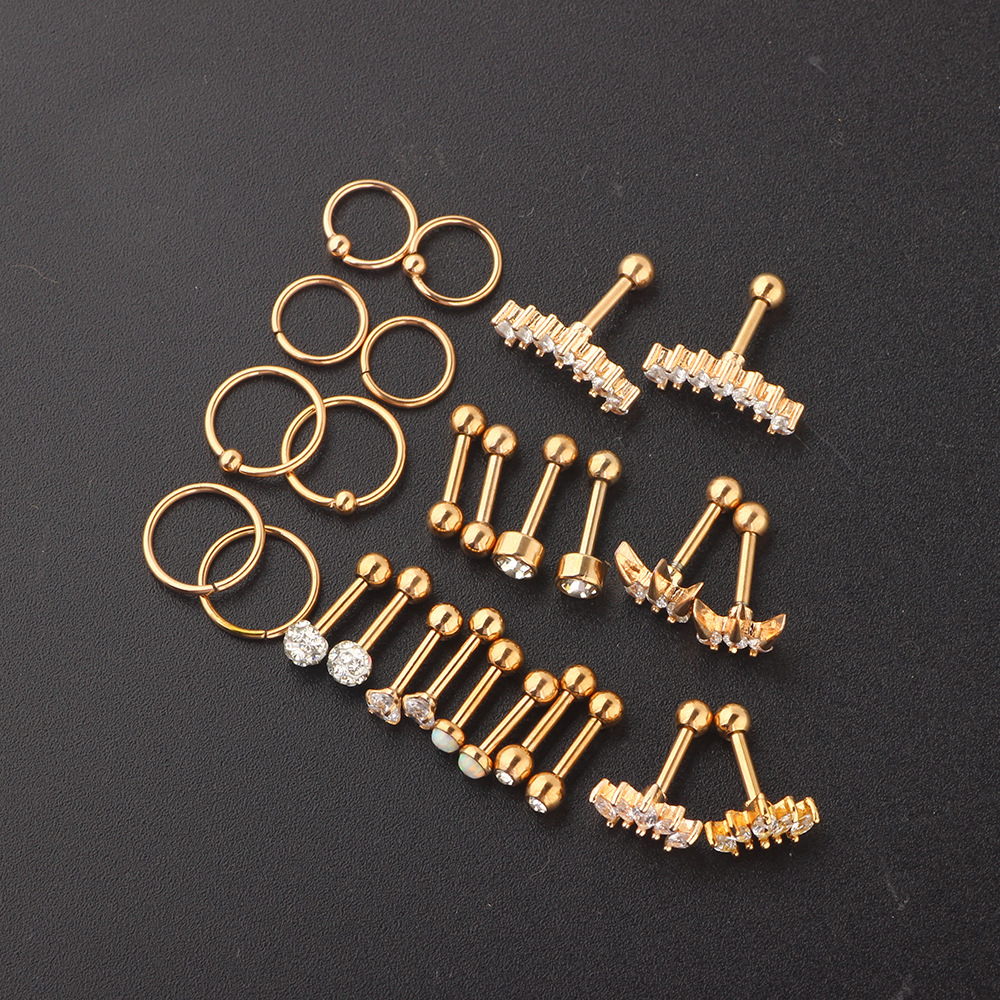 Pointed titanium steel lip stud product view