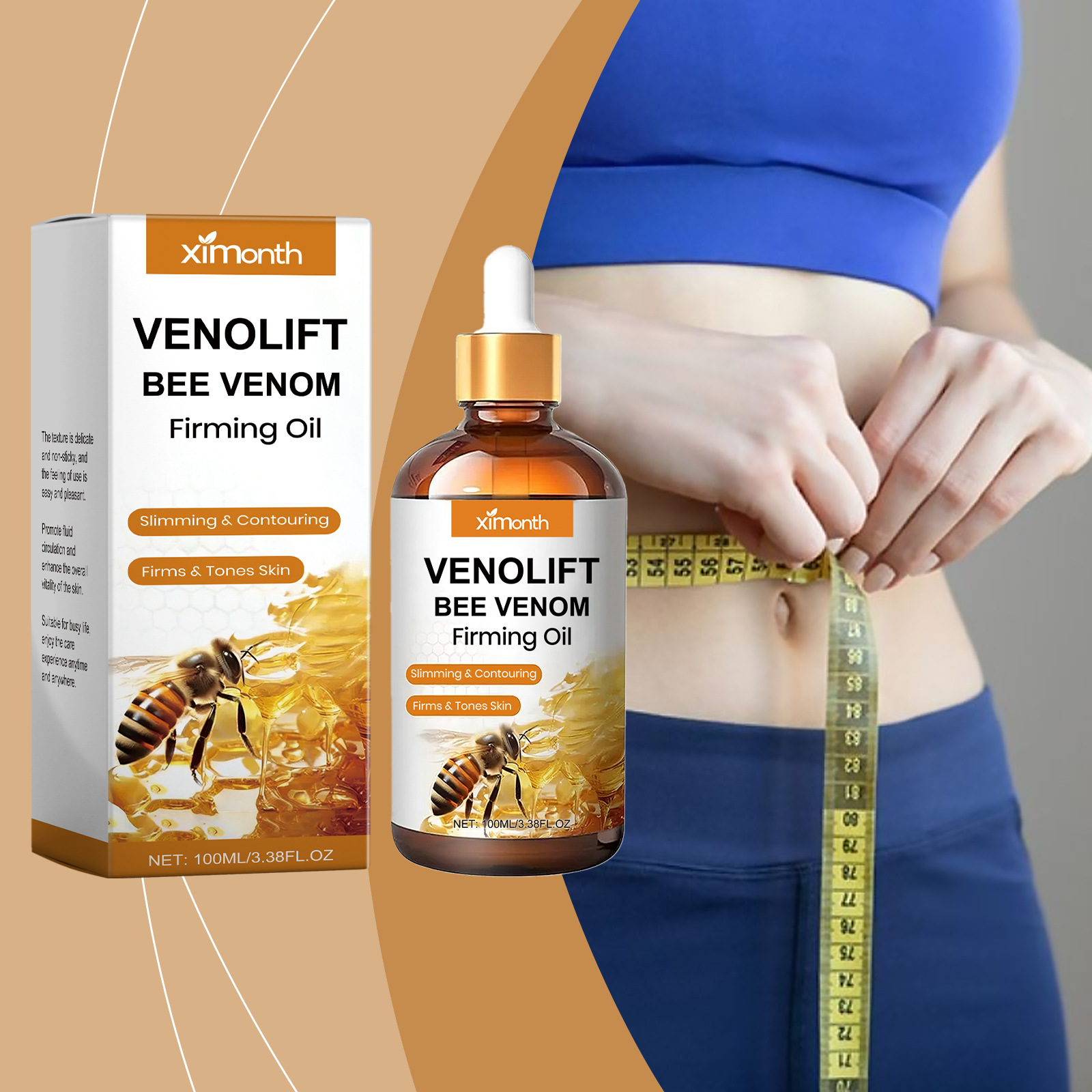 Ximonth Body Softening Care Oil Plant-Based Ingredients Are Gentle, Moisturizing, Translucent and Soothing Essential Oils