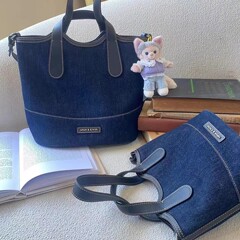 NINA ENYA/ニーナ恩雅カウボーイ吊りかごキャンバスバッグ手提げ袋シングルショルダーバッグ野菜かごバケツバッグ