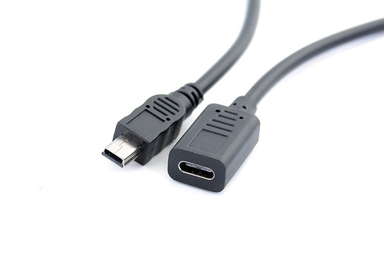 Mini revolution Type-c female data charging adapter 5P revolution C female Android phone tablet power supply line