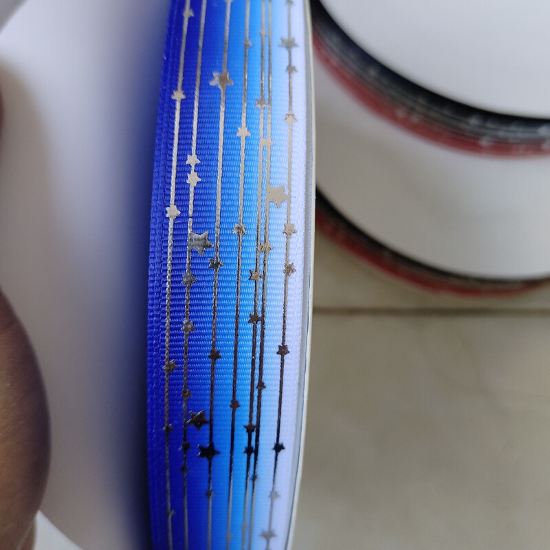 新製品 2025 ホットシルバーリボンメーカー縞模様の星糸リボンバーホルダー diy Gumei リボン卸売|undefined