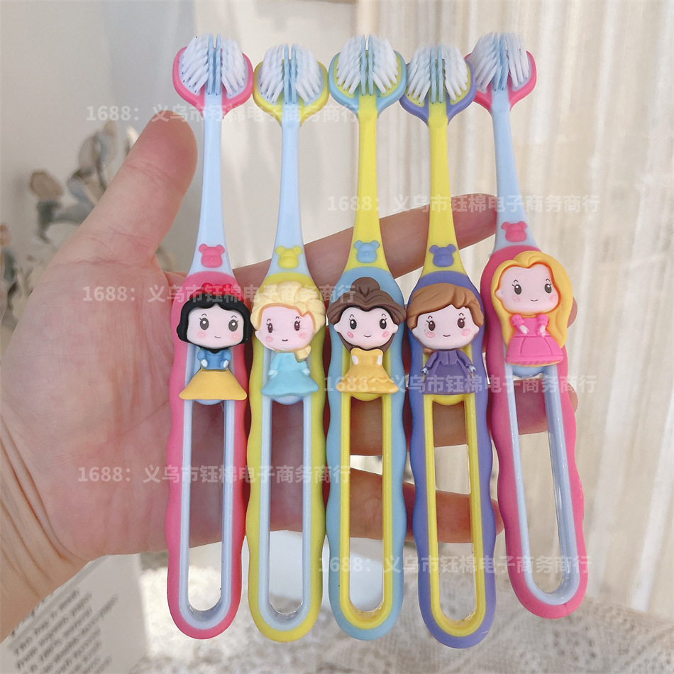 Children's Toothbrushes for Girls Aged 3-12, Must-Have for Ages 6-12, Suitable for 3 to 6 Years Old, and for Girls Aged 0 to 3, Small Head