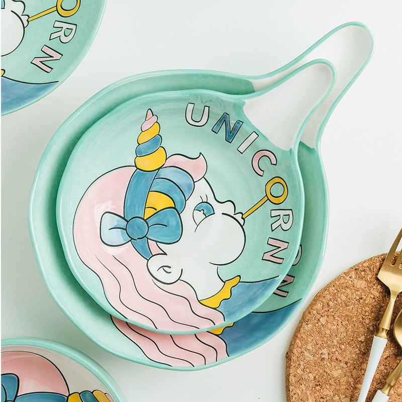 Creative cartoon tableware, ceramic set, soup bowl