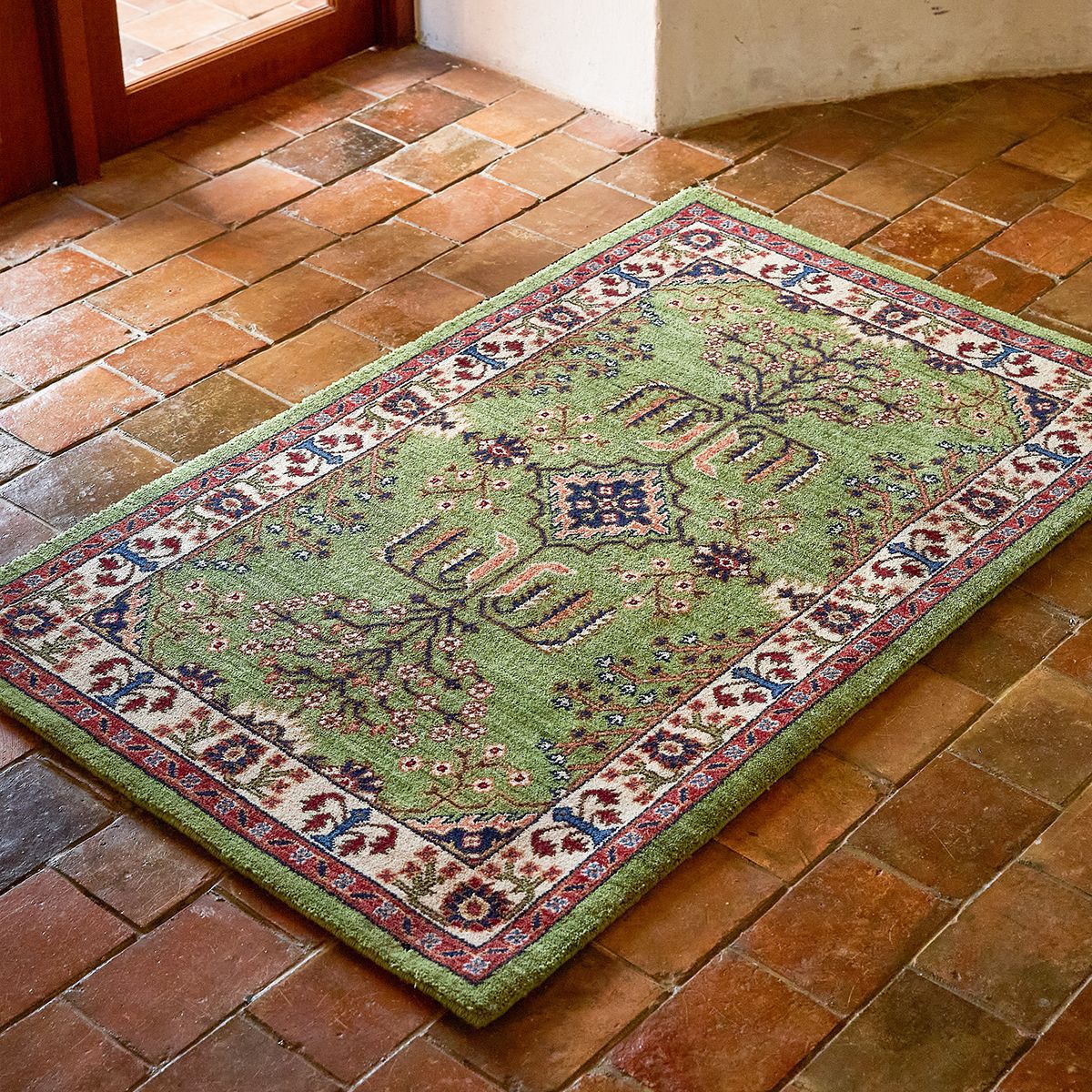 Chinese Ethnic Style Imitation Cashmere Carpet, Retro Cooling Bay Window Blanket, Thickened Soft Soundproof Blanket, Full Living Room Carpet