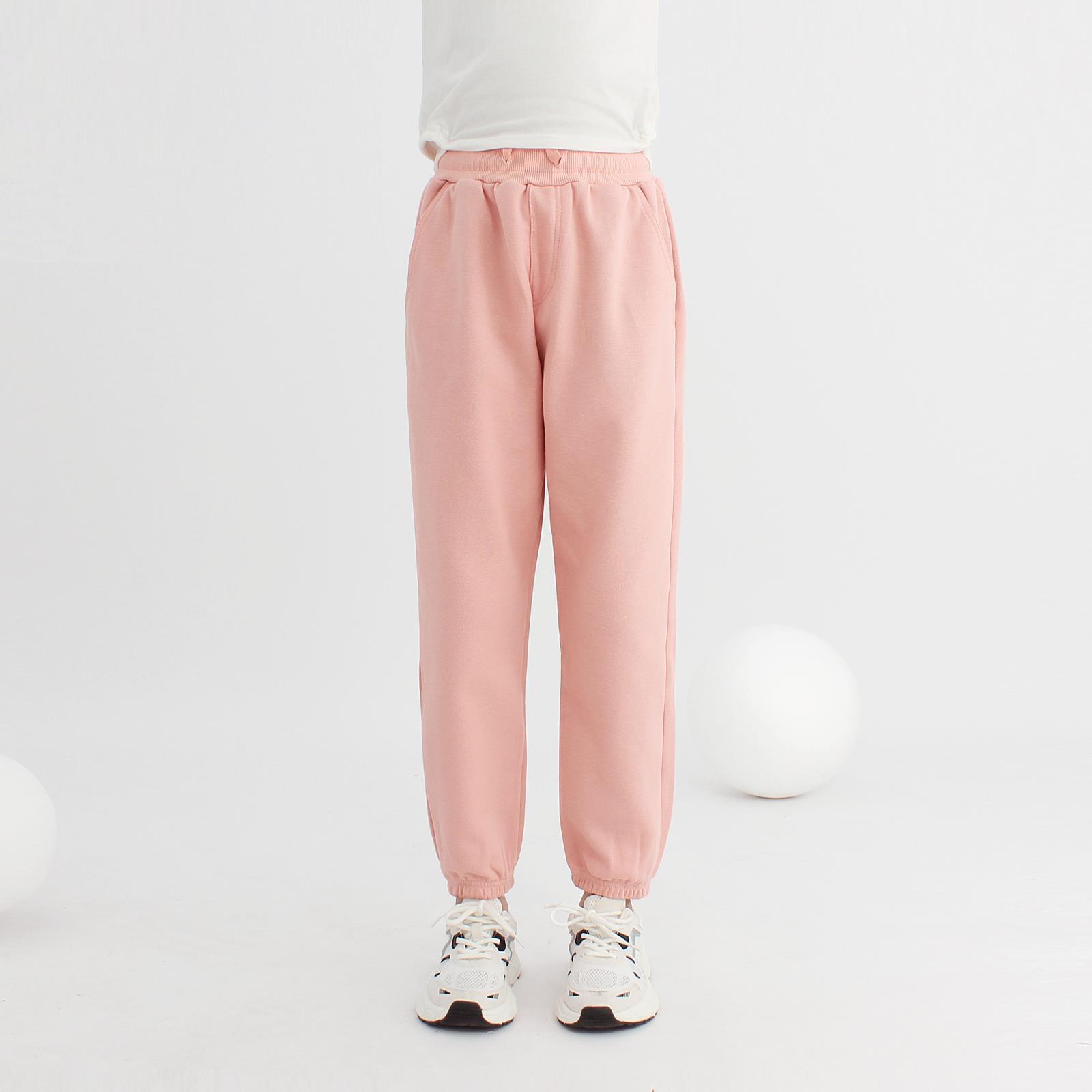 Otoño e invierno estilo coreano nuevos pantalones forrados de lana para niños de color sólido para niños grandes pantalones de chándal cálidos para niñas Generación de cabello image 10