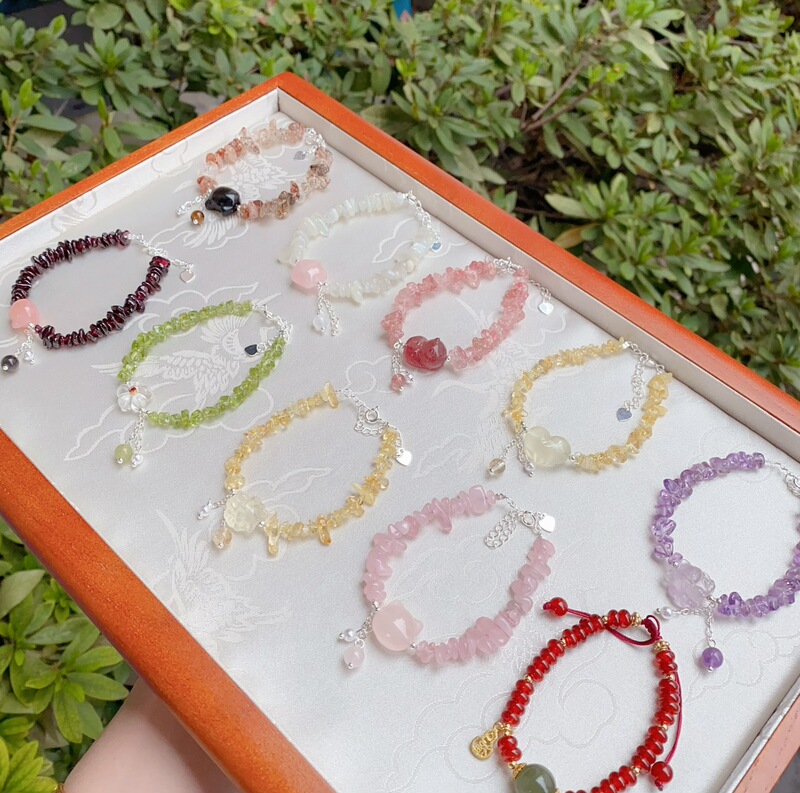 2025 Spring Original Natural Irregular Crystal Gravel Bracelet Women's Design Live Goods