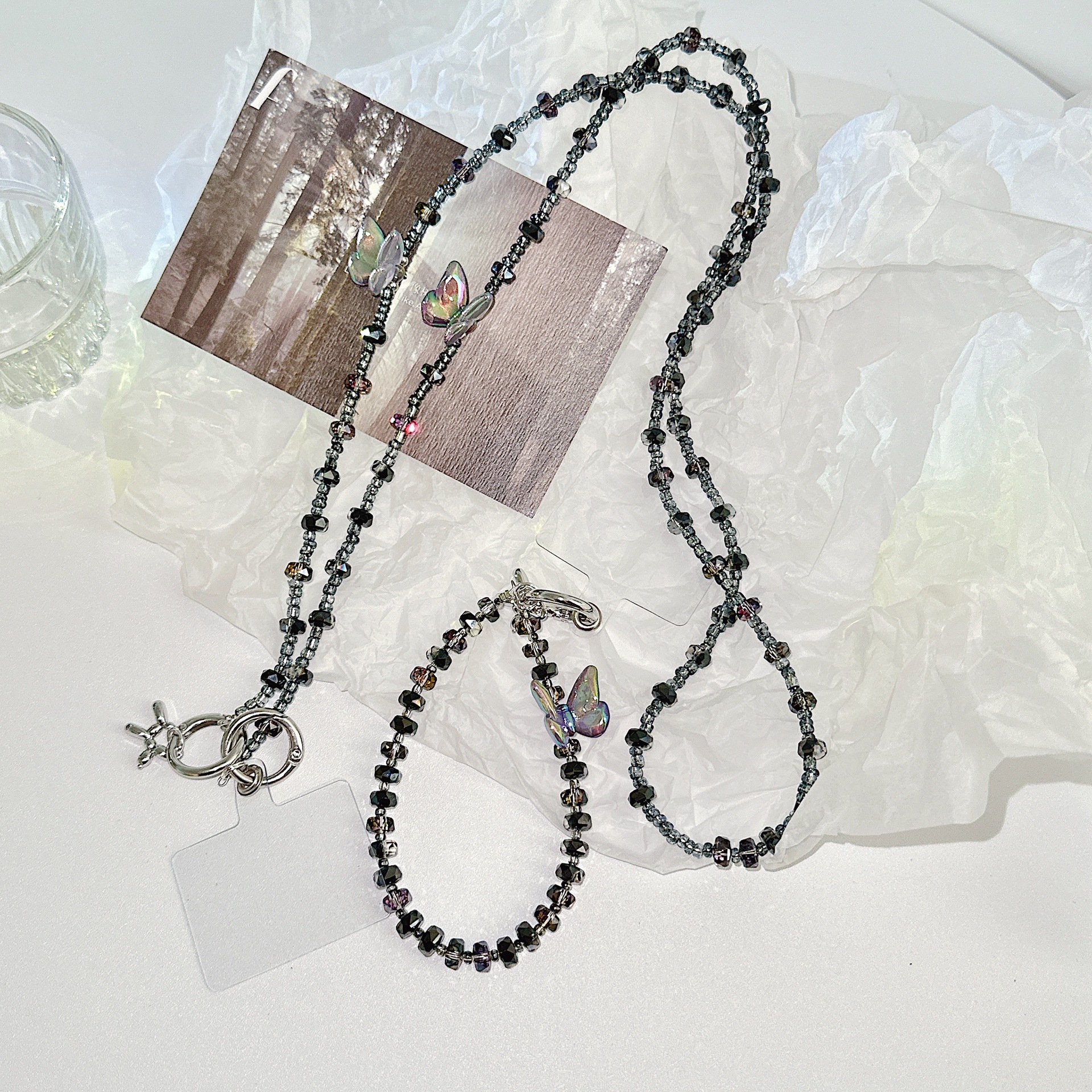 Cute viento dulce caricatura cuentas de teléfono móvil colgante colgante universal bolso de teléfono móvil colgante colgante col